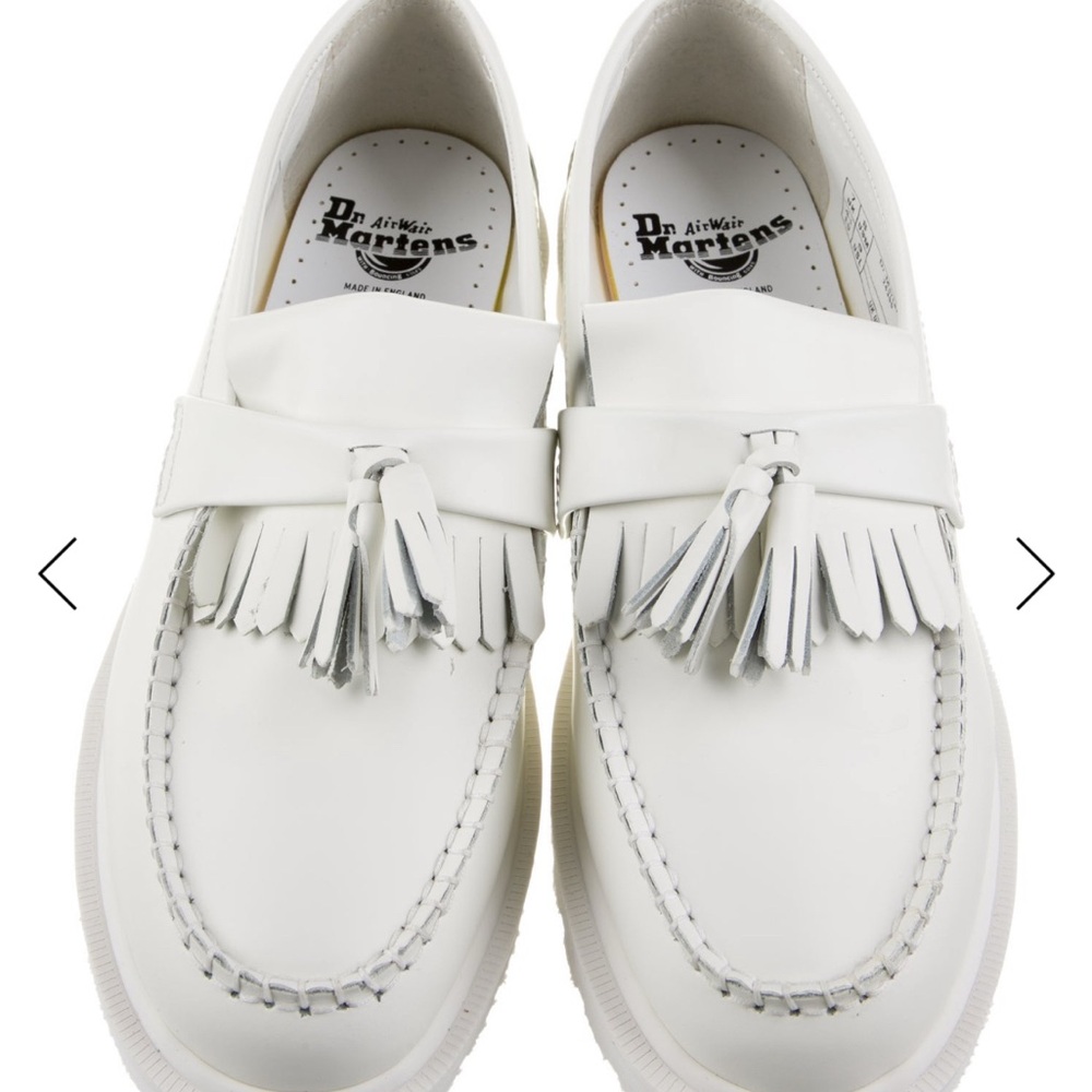 Dr. Martens Kids White Tassel Loafers